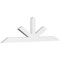 Ekena Millwork Saratoga Architectural Grade PVC Gable Bracket, 108"W x 31 1/2"H x 4"D x 6"F, 7/12 Pitch GBP108X32X0406SAR00 - alternate 1